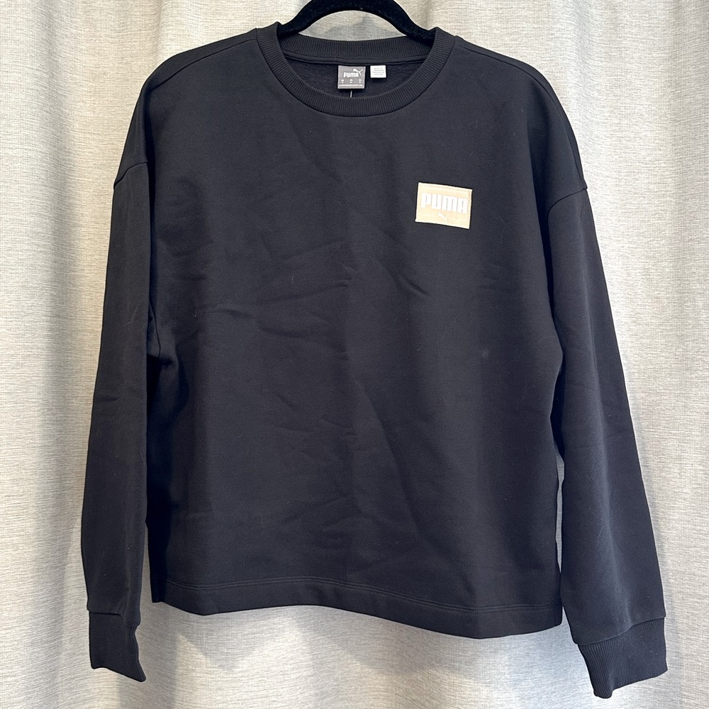 NWT Puma Women’s Black Cropped Sweater Size: Medium